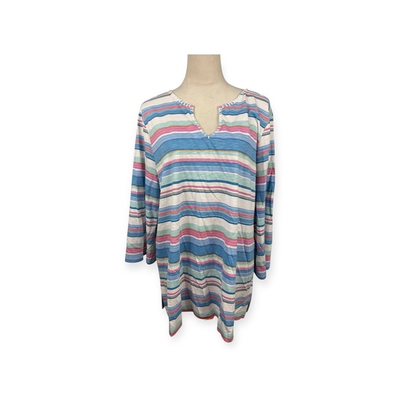 Tommy Bahama Tops - Tommy Bahama Pima Cotton Striped top size XL